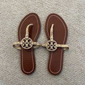Tory Burch Mini Miller Leather Sandals